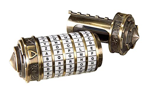 The Noble Collection Da Vinci Code Mini Cryptex - 4in (10cm) Officially Licensed Miniature Working Movie Prop Replicas Gifts