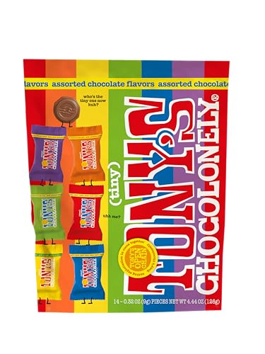 Tony's Chocolonely Assorted Milk Chocoloate Pieces - Belgium Chocolate, Fairtrade & B Corp Certified - 4.44 OZ (1 Pouch),
