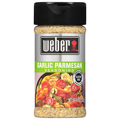 Weber Garlic Parmesan Seasoning, 4.3 Ounce Shaker