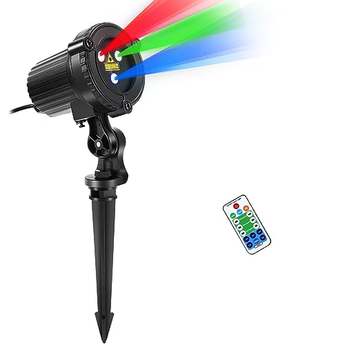 Christmas Laser Lights, Outdoor Garden Laser Lights Projector with Moving RGB Waterproof for Christmas Holiday