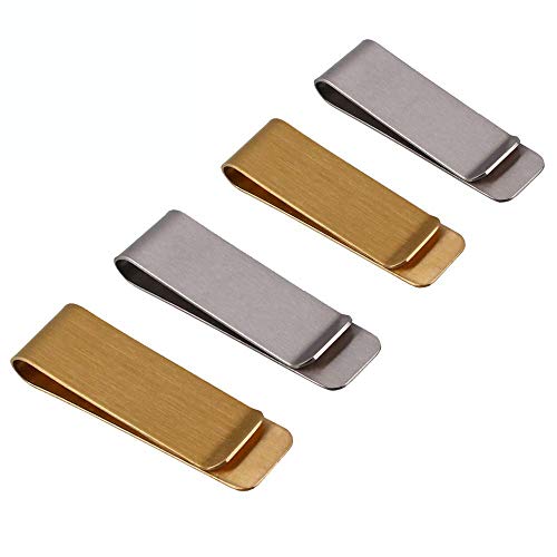 IHUIXINHE Metal Money Clip for Cash and Credit Cards, Brass Banknote Clip, Credit Card Holder, Wallet Credit Card Holder for Men, Slim and Simple