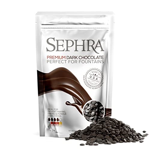 Sephra Premium Dark Chocolate - 2lb Bag - Designed For Fountains & Melting