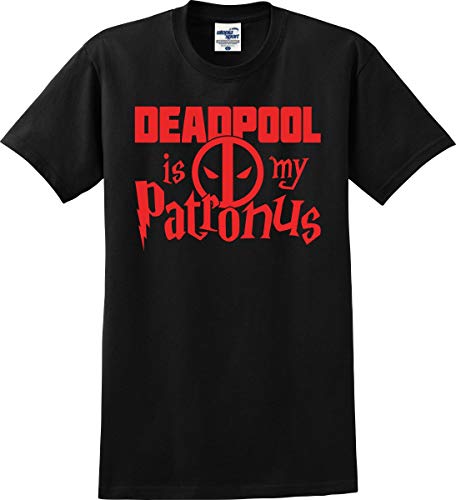 Dead Pool is My Patronus Parody Funny T-Shirt (S-5X) (Small, Black)