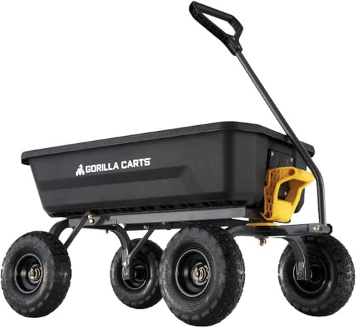 Gorilla Carts 4 Cu. Ft. 600 Lb. Poly Garden Cart