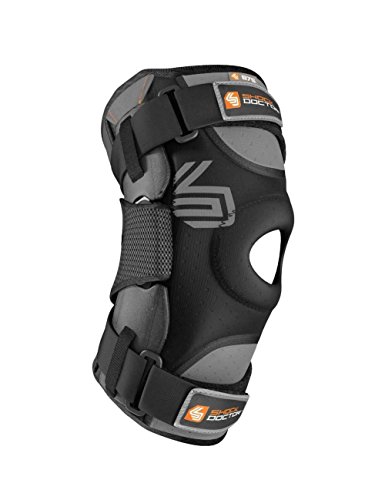 Shock Doctor Maximum Support Compression Knee Brace - For ACL/PCL Injuries, Patella Support, Sprains, Hypertension and More for Men and Women, Large, Black