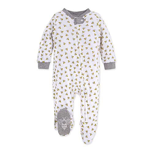 Burt's Bees Baby Sleep and Play PJs, 100% Organic Cotton One-Piece Zip Front Romper Jumpsuit Pajamas