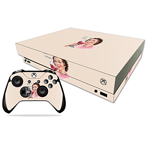MightySkins Skin Compatible with Microsoft Xbox One X - Wine Cook | Protective, Durable, and Unique Vinyl Decal wrap Cover | Easy to Apply, Remove, and Change Styles | Made in The USA