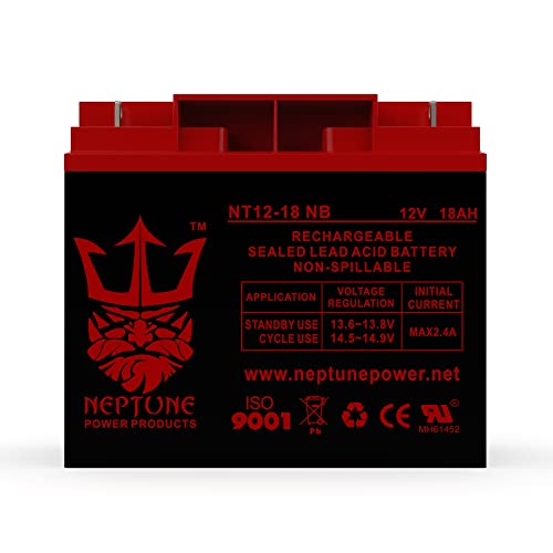 Neptune 12V 18AH Battery Sealed Lead Acid Rechargeable SLA AGM Batteries Replaces UB12180 FM12180 6fm18 PS-12180 EXP12180