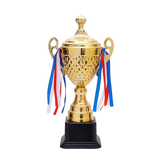 Juvale Large Gold Trophy Cup for Sports Championships, Tournaments, Award Competitions, Spelling Bee (15.2 x7.5 x 4.75 in)