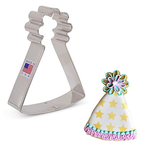 Birthday/Party Hat Cookie Cutter, 4' Made in USA by Ann Clark