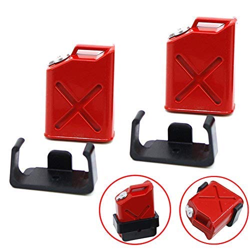Share Goo 1/10 Scale RC Rock Crawler Simulation Decoration Accessory Plastic Mini Fuel Tank Compatible with HSP Traxxas Axial SCX10 CC01 Wraith 1/10 RC Truck Car,Red