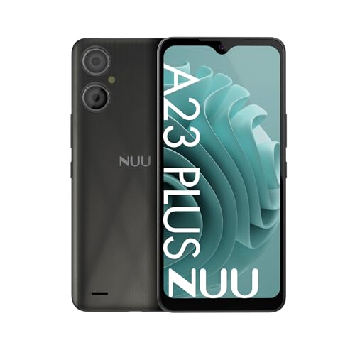 NUU A23Plus Cell Phone for AT&T, T-Mobile, Cricket, Mint Mobile, Metro, 64G/3GB 6.3' 4G LTE Worldwide and More, Dual SIM, Black, US Warranty & Hotline 2023 with Detachable & Replaceable Battery