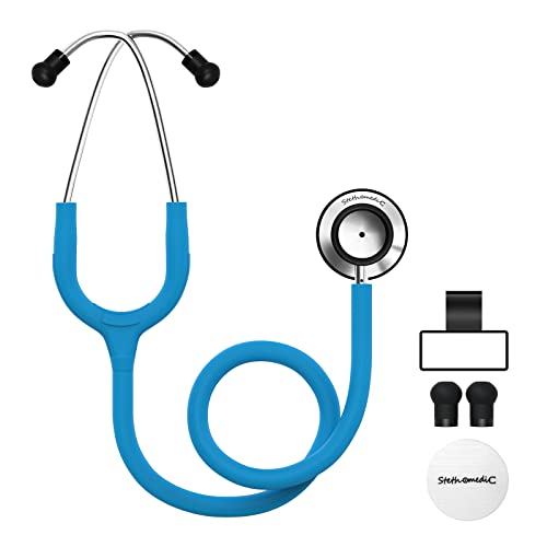 FriCARE Blue Stethoscope - Stethoscopes for Nurses Nursing Students Gifts - Home Assessment Practice Kit, StethoMedic Essentials, Excellent Sound Performance, Sturdy Estetoscopio Replacement, 31 inch