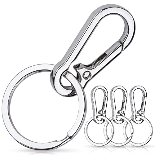 Keychain Clip Carabiner - Zinc Keychain with Key Carabiner to Keep Your Keys Right Where You Need Them - Multipurpose Secure Keyring