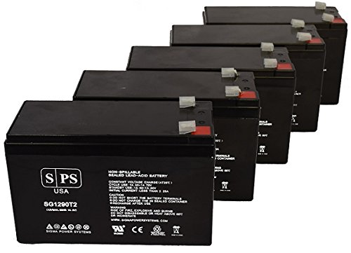 GS Portalac PX12090, PX 12090 12V 9Ah UPS Replacement Battery (4 Pack)