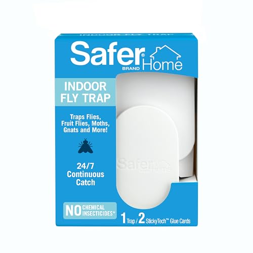 Safer Home SH502 Indoor Plug-In Fly Trap for Flies, Fruit Flies, Moths, Gnats, and Other Flying Insects – 400 Sq Ft of Protection