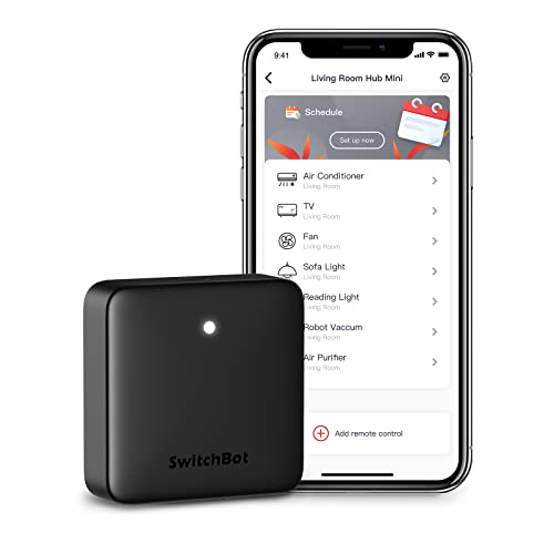SwitchBot Hub Mini Smart Remote - IR Universal Remote, WiFi IR Blaster for TV, Air Conditioner, Compatible with Alexa, Google Home, Link SwitchBot to Wi-Fi (Support 2.4GHz)