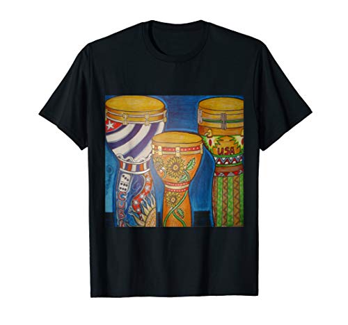 Djembe Drums Cuba Bongos African Music Cuban T-Shirt Gift