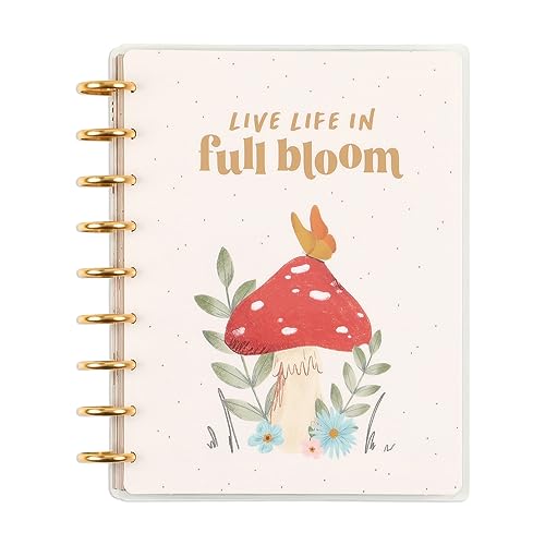 Happy Planner Disc-Bound 12-Month Planner, January 2024–December 2024 Daily, Weekly, Monthly Planner, Classic Size, Vertical Layout, Woodland Seasons Theme, 7 Inches by 9 3/4 Inches