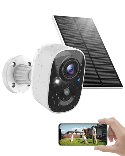 MaxiViz Solar Security Camera Wireless Outdoor, 1080P Cameras for Home Security Outside with AI Motion Detection, Color Night Vision, Two-Way Talk, IP66 Weatherproof, 2.4GHz Wi-Fi, Cloud/SD Storage