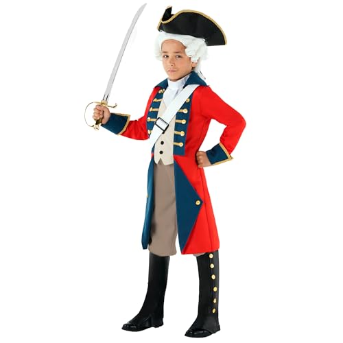 Morph - Revolutionary War Costume Kids - Colonial Costume Boys - British Red Coat Costume - Napoleon Costume Kids L