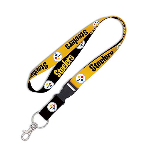 WinCraft NFL Pittsburgh Steelers Lanyard with Detachable Buckle, 1'
