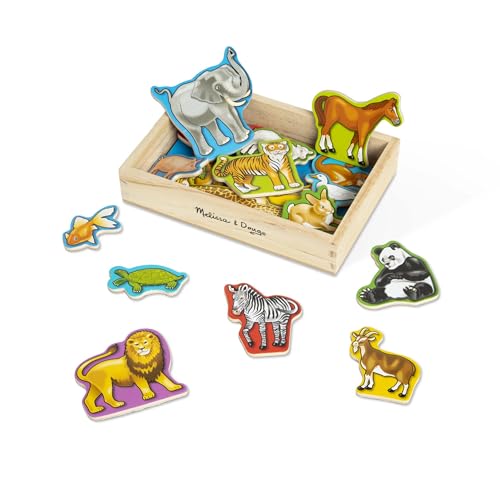 Melissa & Doug 20 Wooden Animal Magnets in a Box - FSC Certified