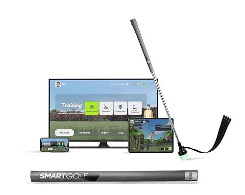 SMARTGOLF AIX(2023) Mobile Simulation Golf, Accurate Swing Analysis and AI Coaching Response with Training Club. PGA Pros Recommend as a Practice Tool. Global 500 Golf Courses Included.