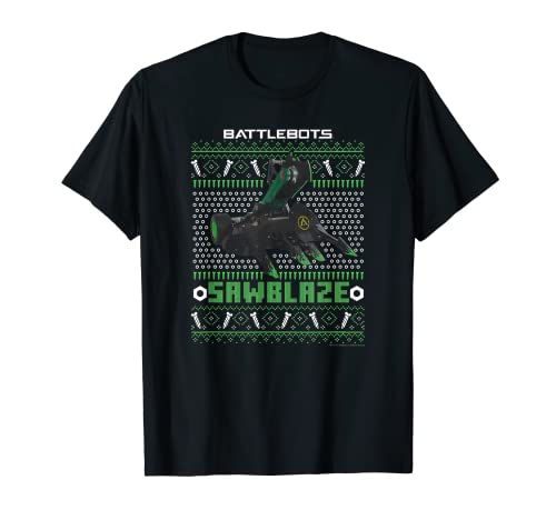 BattleBots Christmas Robot SawBlaze Ugly Sweater T-Shirt