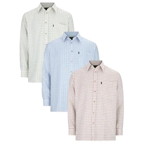 Walker and Hawkes - Men's Easy Care Murton Country Shirt - Assorted 3 Pack - Small (38'')