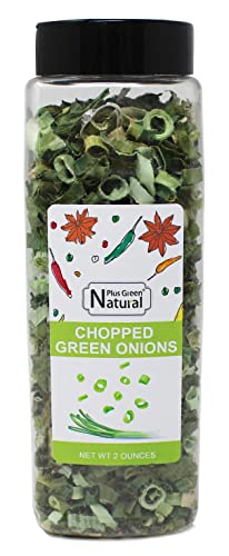 NPG Freeze Dried Chopped Green Onions 2 Ounce, All Natural Non-GMO Gluten Free, Dry Green Onions, Dried Scallions, Gourmet Spring Green Onions for Cooking, Salads, Garnish