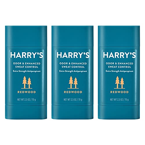 Harry's Extra-Strength Antiperspirant - Odor & Enhanced Sweat Control Antiperspirant for Men - Redwood, 1 Count (Pack of 3)