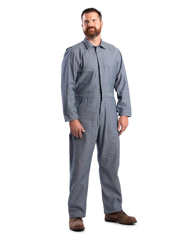 Berne Men's Heritage Fisher Stripe Unlined Coverall, Medium Short