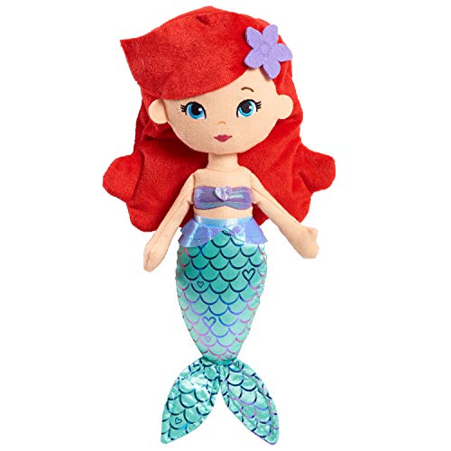 Just Play Disney Princess So Sweet Princess Ariel, 13.5-Inch Plush with Red Hair, The Little Mermaid, Officially Licensed Kids Toys for Ages 3 Up