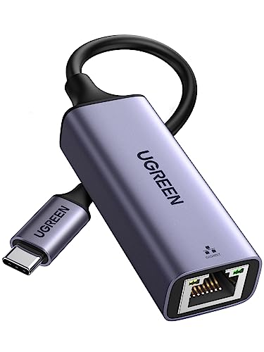 UGREEN USB C to Ethernet Adapter, Gigabit RJ45 to USB 3.0 Type-C (Thunderbolt 3) Ethernet LAN Network Adapter, Compatible with MacBook Pro, iPad Pro, Dell XPS and More