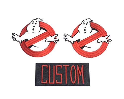 Ghostbusters Combo! One Custom Name Patch and Two Ghostbusters No Ghost Logo Patches.