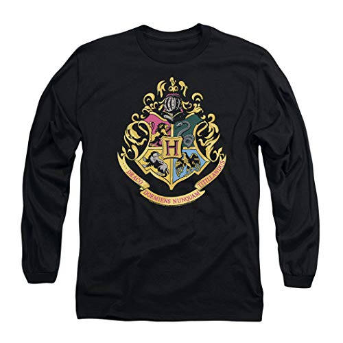 Harry Potter Hogwarts logo Longsleeve T Shirt & Stickers (X-Large)
