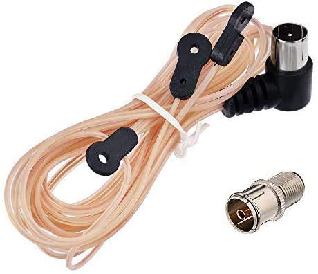 Superbat FM Antenna Dipole Antenna Indoor 75 Ohm with F Type Male Connector for Yamaha JVC Sony Bose Natural Sound Stereo Receiver