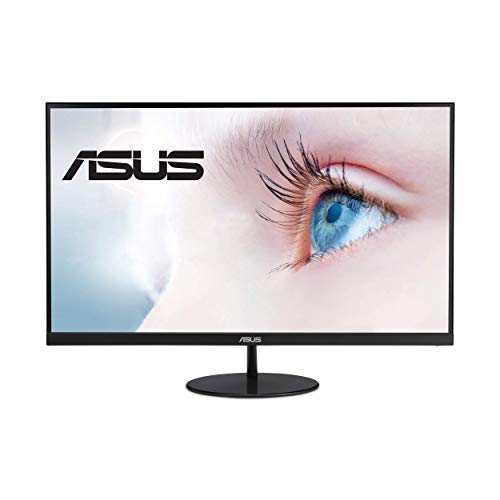 ASUS VL279HE 27” Eye Care Monitor, 1080P Full HD (1920 x 1080), IPS, 75Hz, Adaptive-Sync, FreeSync, HDMI D-Sub, Frameless, Slim, Wall Mountable, Flicker Free and Blue Light Filter