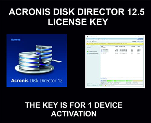 Acronis Disk Director 12.5 Software, Key, For 1 Device Activation