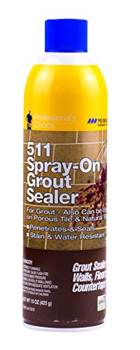 Miracle Sealants GRTSLRAEROCS Aerosol 511 Spray On Grout Sealer, 15 Ounce, Clear