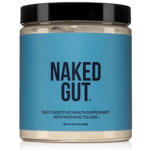 NAKED nutrition Naked Gut - Daily Gut Health Supplement - Natural Gut Health Powder For Gut Cleanse, Digestive Support, Gmo-Free, Soy-Free, Certified Gluten-Free, Vegan And Hypoallergenic, 40 Servings