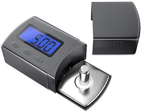 DIGITNOW Digital Turntable Stylus Force Scale Gauge 0.01g/5.00g,Tracking Force Pressure Scale for Tonearm Phono Cartridge, Blue LCD Backlight