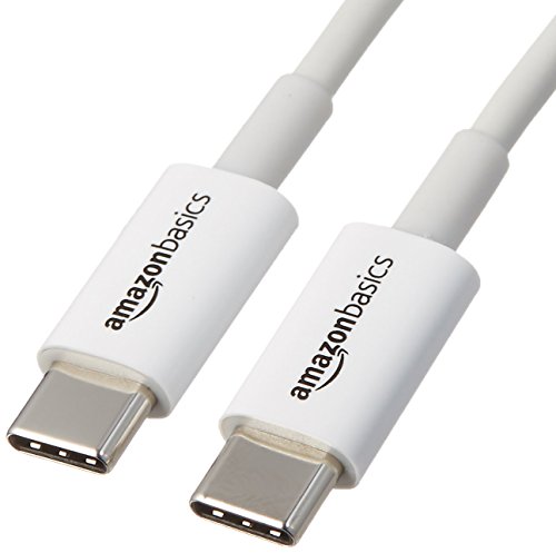 Amazon Basics USB-C to USB-C 2.0 Fast Charger Cable, 480Mbps Speed, USB-IF Certified, for Apple iPhone 15, iPad, Samsung Galaxy, Tablets, Laptops, 6 Foot, White