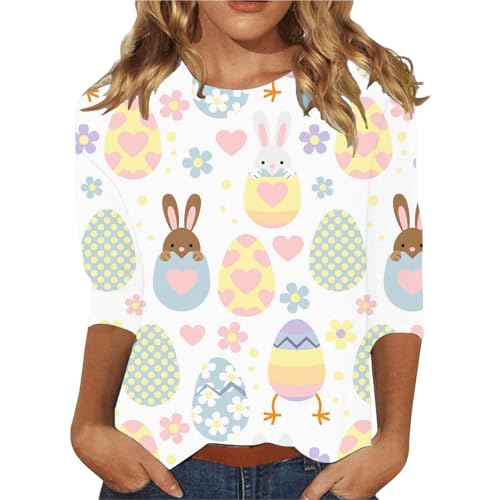 Amazon Warehouse Sale Clearance Casual Tops Women Ctue Bunny Womens Dressy t Shirts Happ Easter Letters Print Casual Tops Women Today Deals Prime