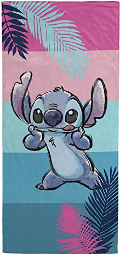 Jay Franco Disney Lilo and Stitch Kids Bath/Pool/Beach Towel - Super Soft & Absorbent Fade Resistant Cotton Towel, Measures 28 x 58 inches (Official Disney Product)