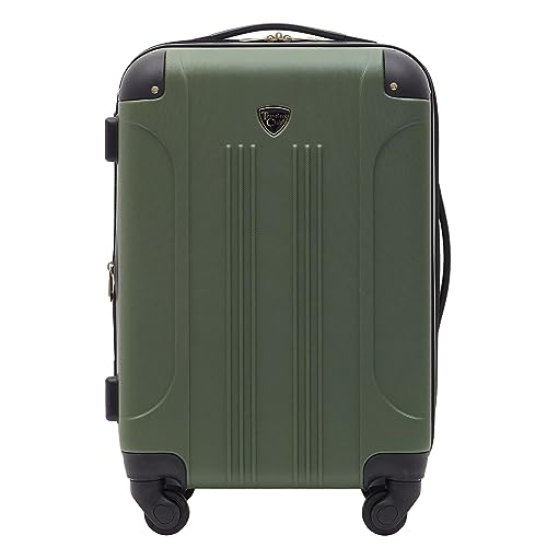 Travelers Club Chicago Expandable Luggage, Thyme Green, 20' Carry-On