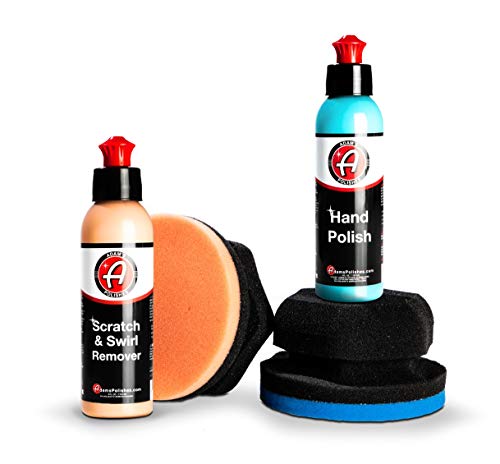 Adam's Polishes Car Scratch & Swirl Remover Hand Correction System, Remove & Restore Paint Transfer, Minor Imperfections, Oxidation, Paired with Orange Compound Correction Pad Applicator (2 Step Kit)