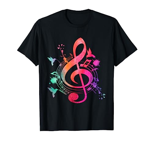 Musical Instrument Treble Clef Bird Music T-Shirt
