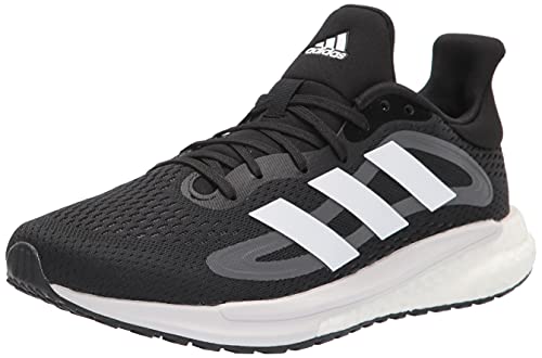 adidas Men's Solar Glide 4 Trail Running Shoe, Black/White/Grey, 10